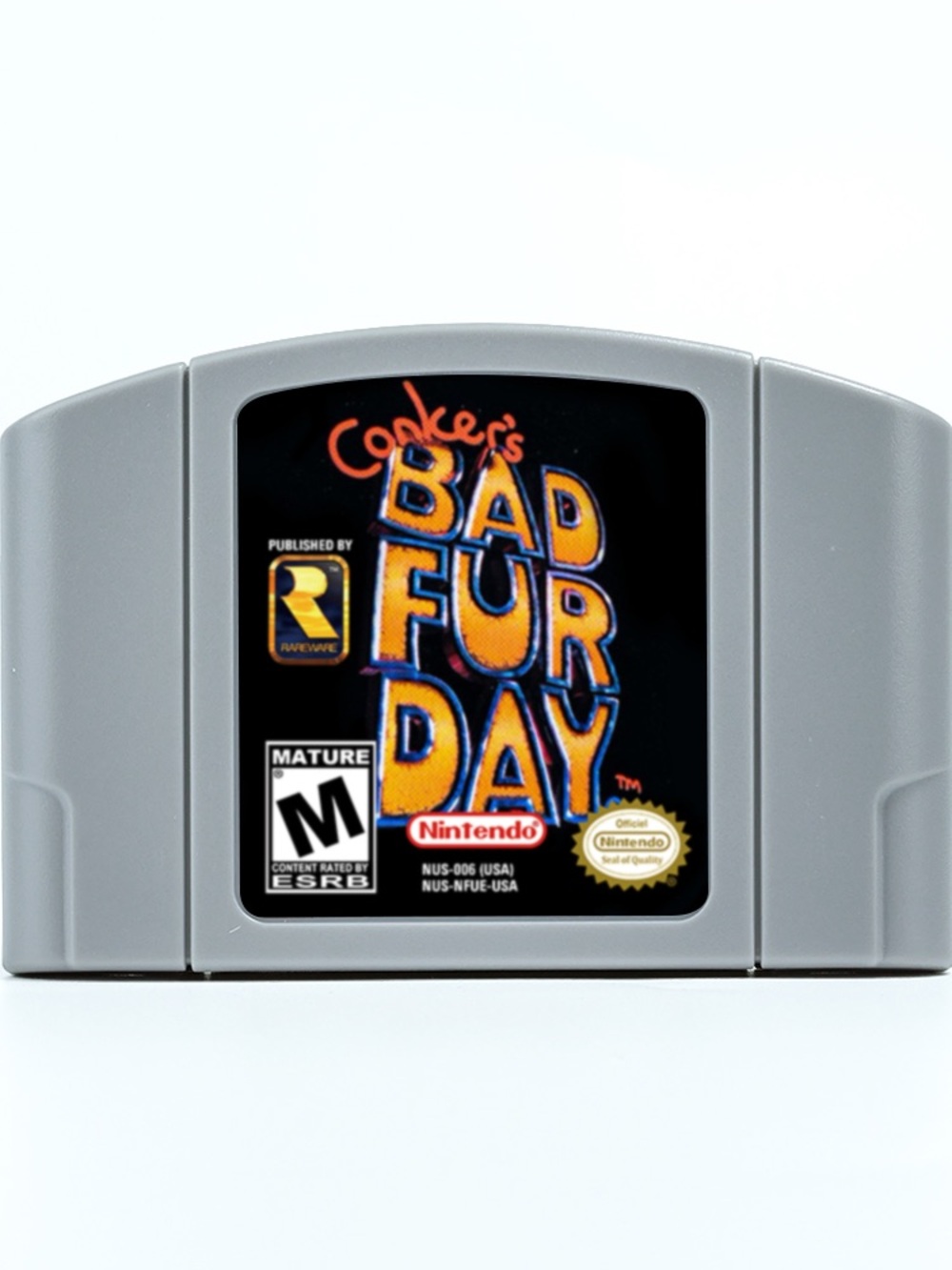 Nintendo Cooker's Bad Fur Day N64 Cartridge - Gray with Black Label